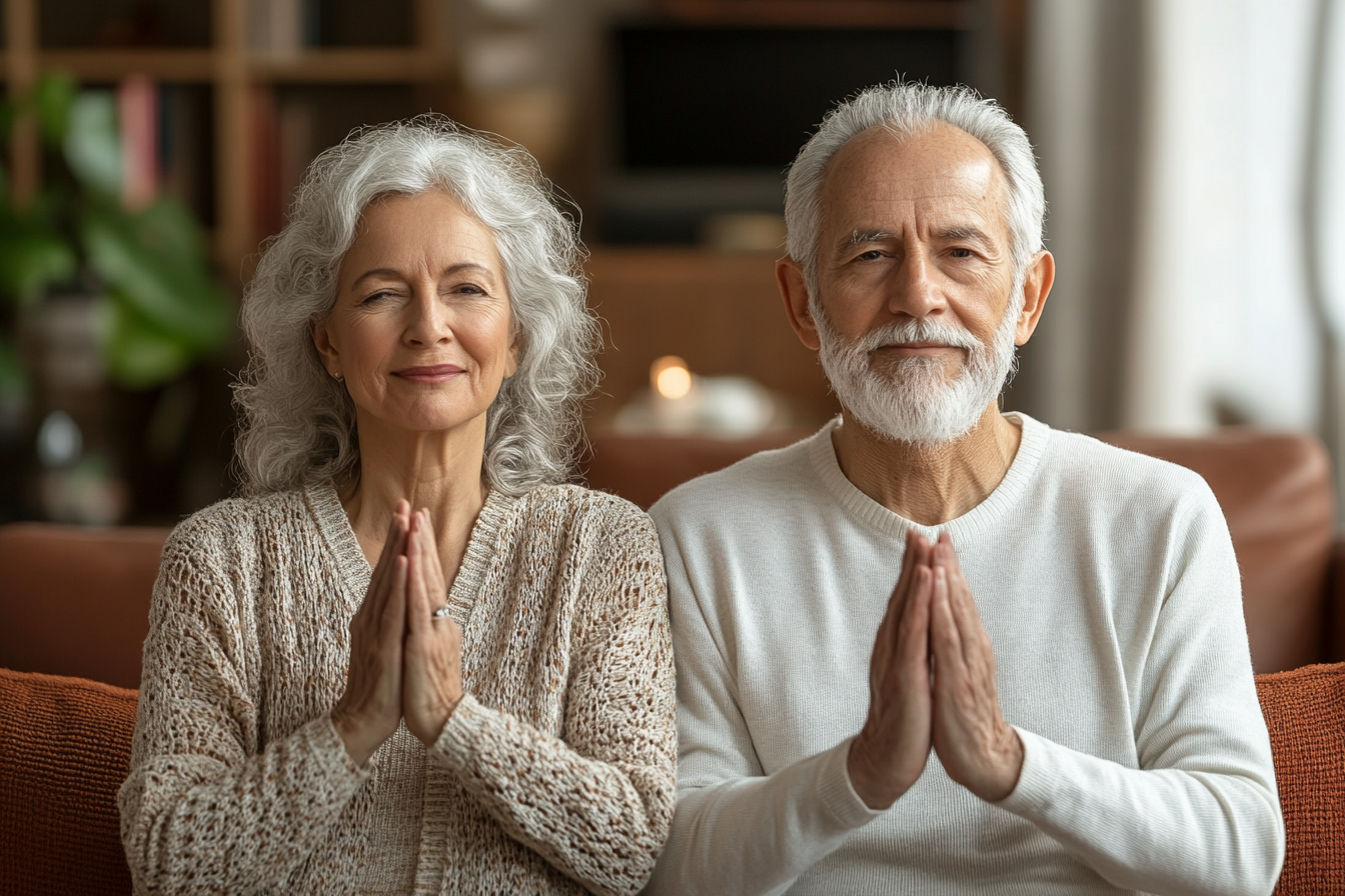 Групова йога сесия с възрастни хора